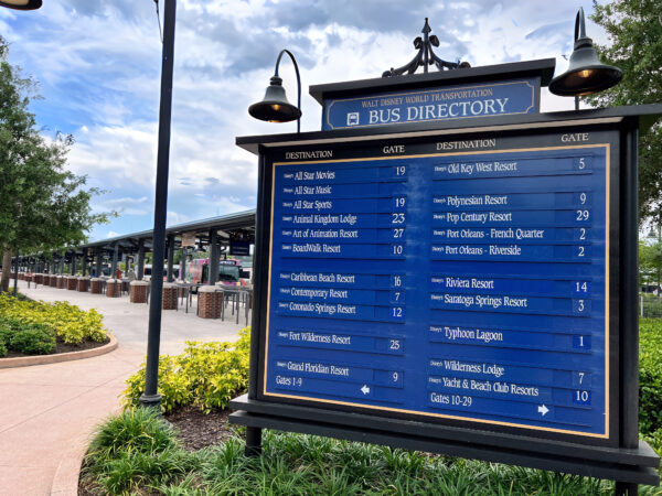 transportation sign disney springs