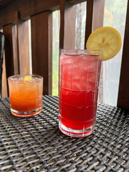 Cocktails on the table at Nomad Lounge in Disney's Animal Kingdom