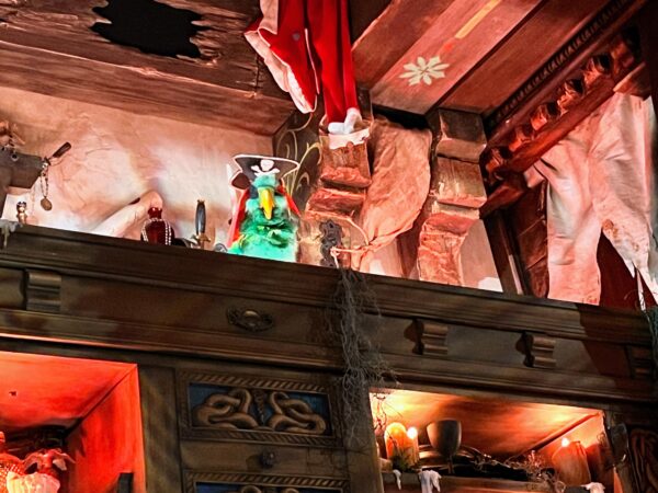 Pirate-themed decor at Beak & Barrel, Magic Kingdom
