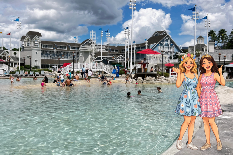 DVC resort pool with families enjoying the water, perfect for a group trip.